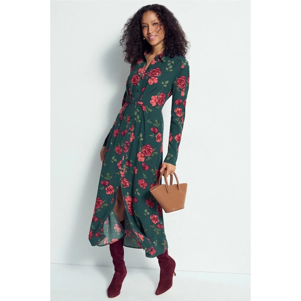 Favourite Daughter The Icon Floral Print Shirt Dress  in Size 6
